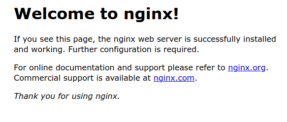 Nginx Welcome